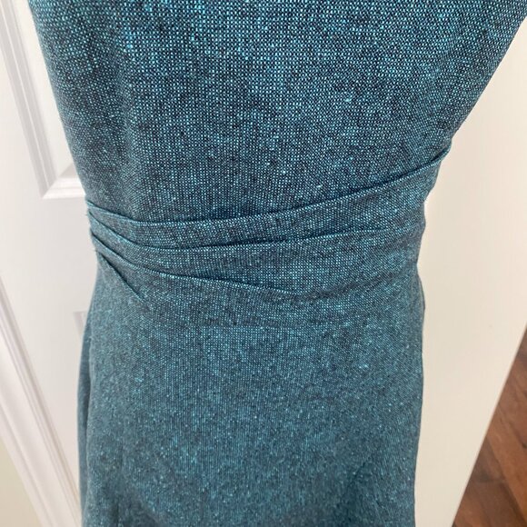 New Le Chateau Wool Blend cap sleeves Vintage Flare Dress - Picture 2 of 7